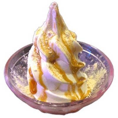 ソフトクリーム黒蜜きな粉